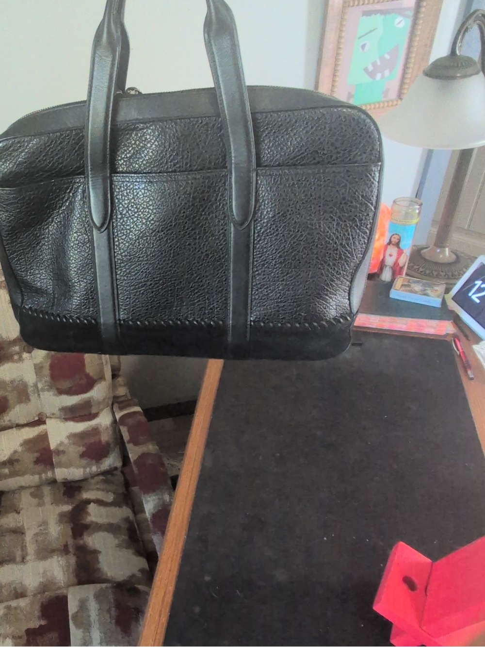Coach Black Leather Men's Briefcase Tote